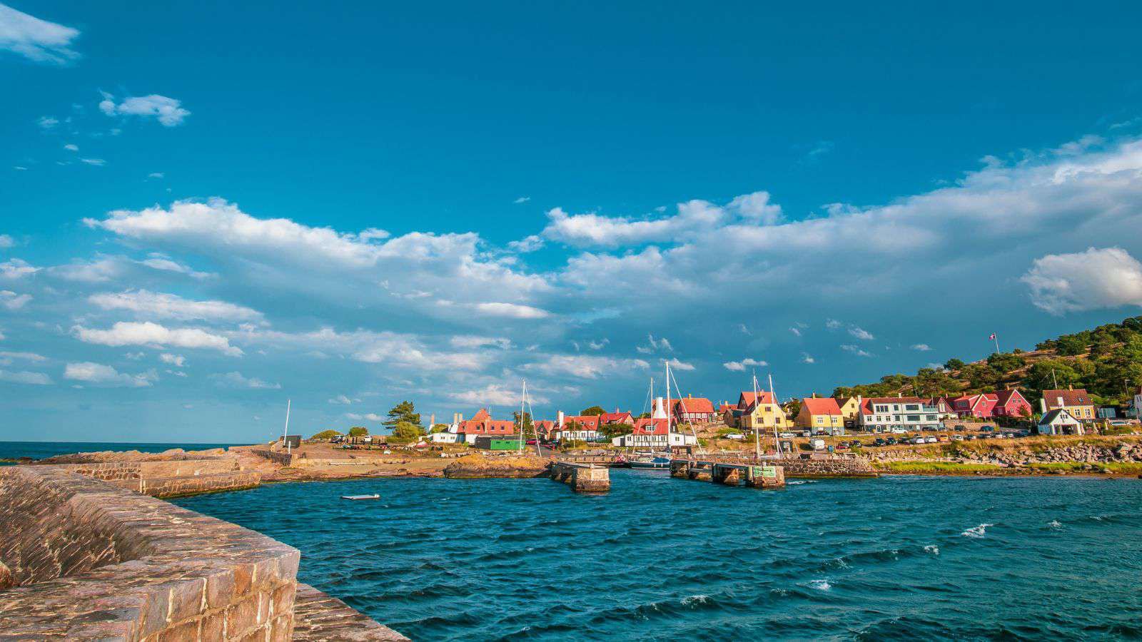 A coastal village on Bornholm, the Baltic sunshine island.